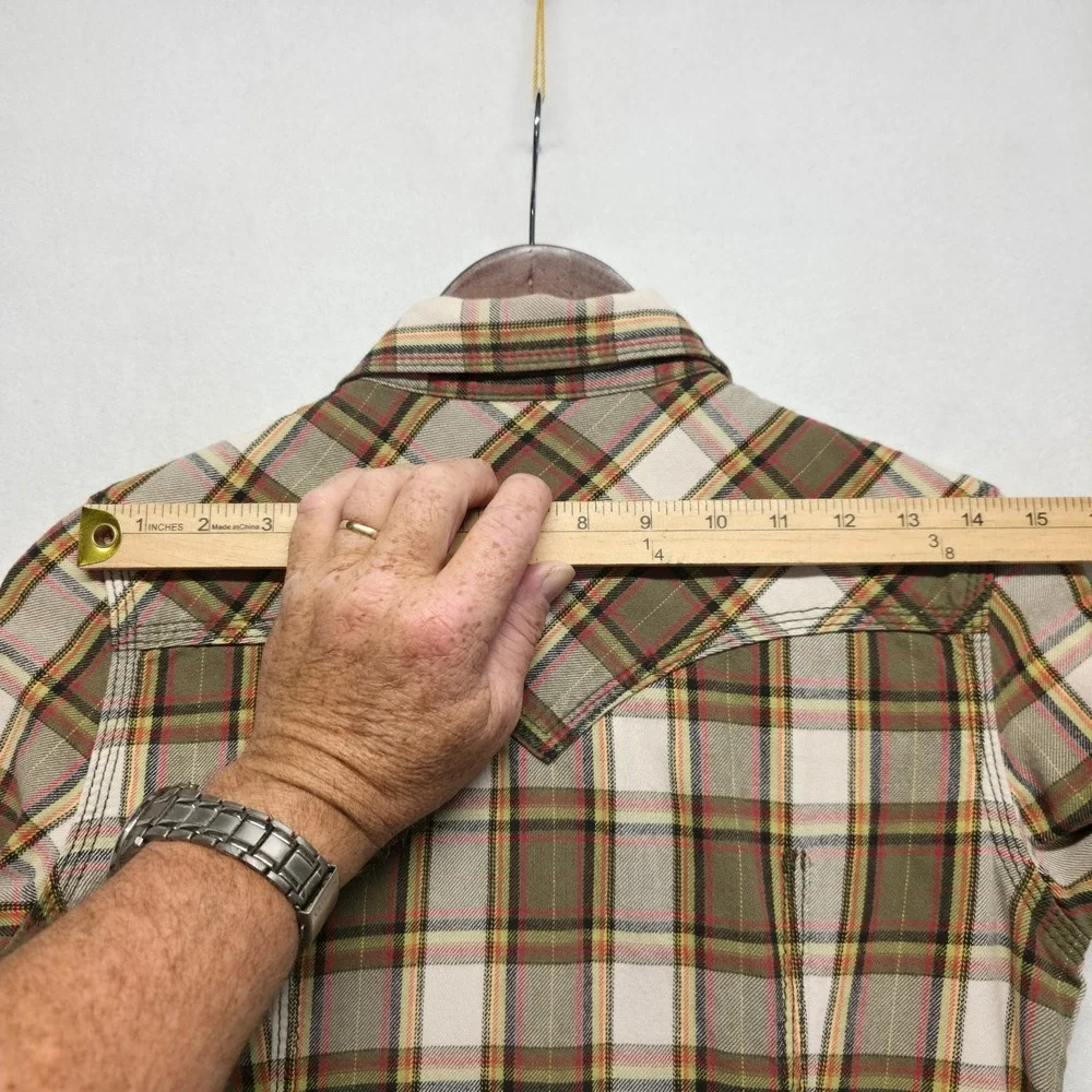 True Religion Women's Pearl Snap Flannel Western Shirt Size Small
